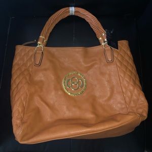 Large leather handbag